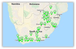 View a live map of available charge points